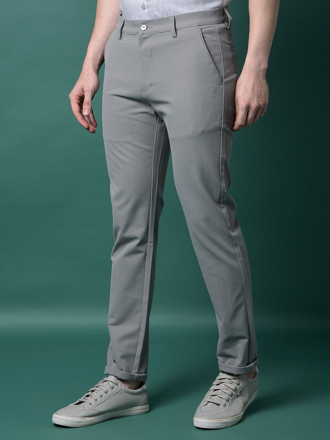 Versatile Grey Trousers-Men Trousers-Crimsoune Club