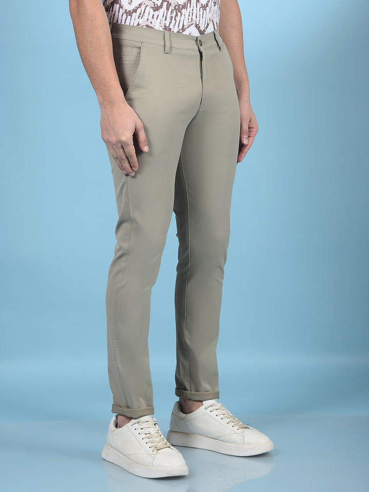 Khaki Trousers-Men Trousers-Crimsoune Club