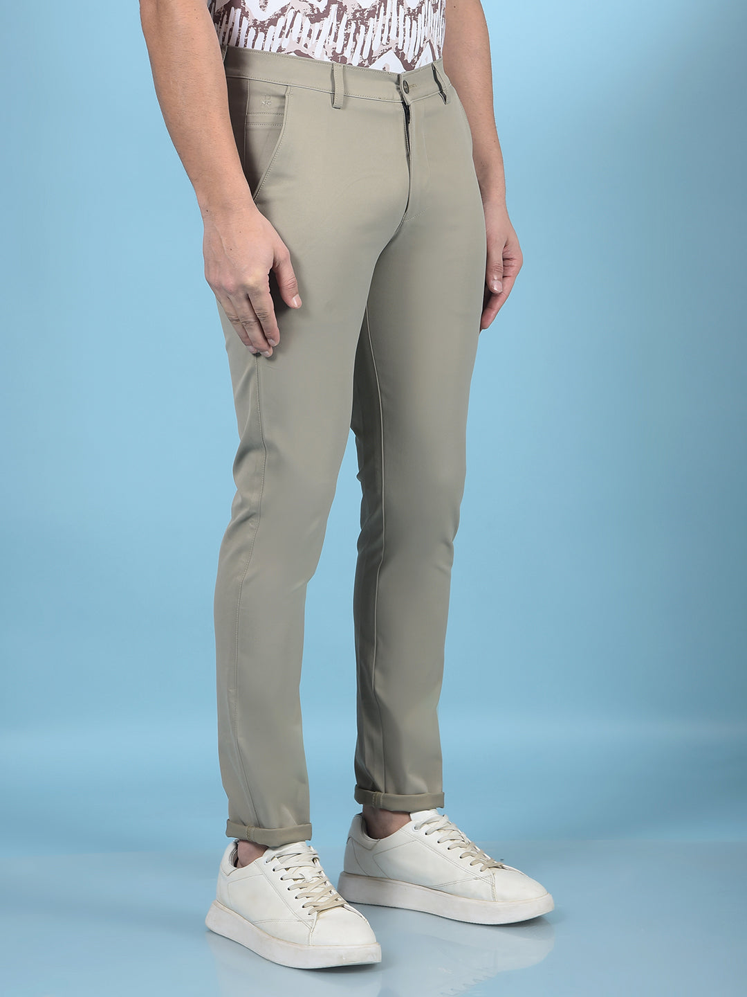 Khaki Trousers-Men Trousers-Crimsoune Club
