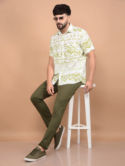 Olive Trousers-Men Trousers-Crimsoune Club