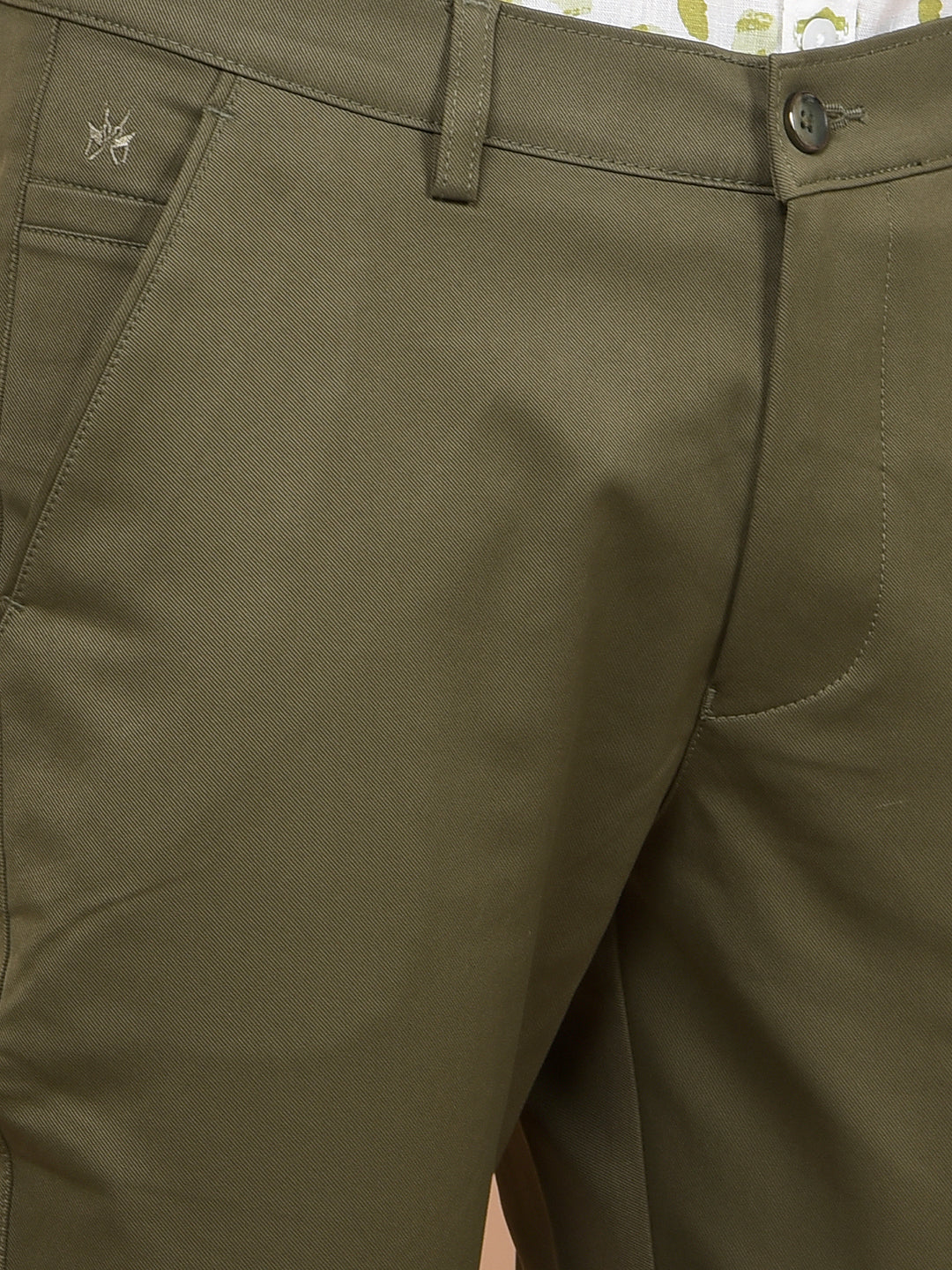 Olive Trousers-Men Trousers-Crimsoune Club
