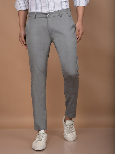 Grey Checked Trousers-Men Trousers-Crimsoune Club