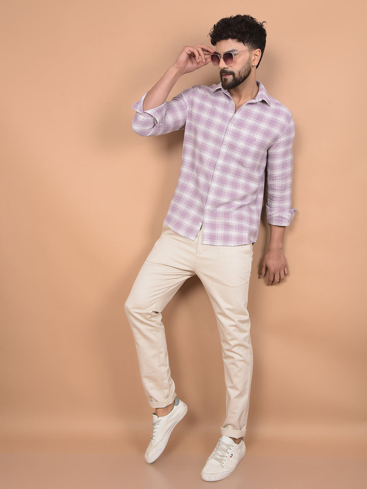 Beige Trousers-Men Trousers-Crimsoune Club