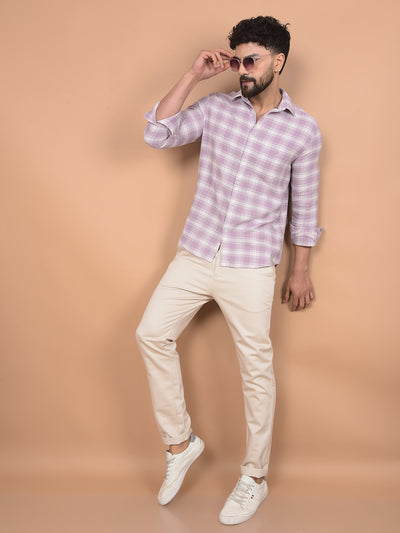 Beige Trousers-Men Trousers-Crimsoune Club
