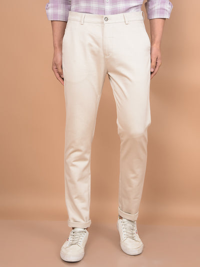 Beige Trousers-Men Trousers-Crimsoune Club