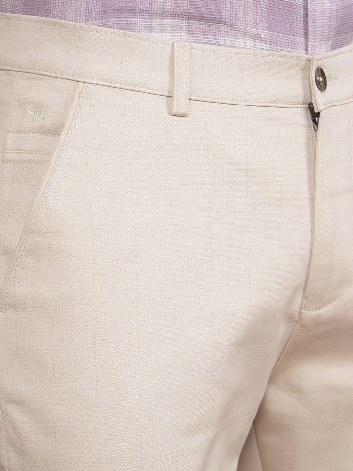 Beige Trousers-Men Trousers-Crimsoune Club