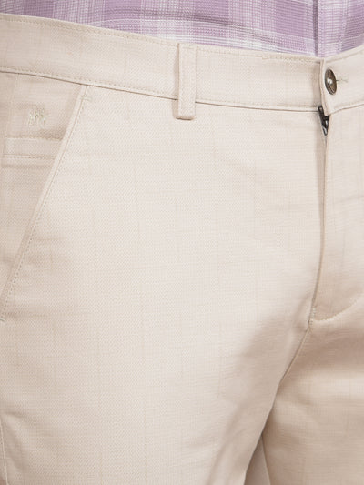Beige Trousers-Men Trousers-Crimsoune Club