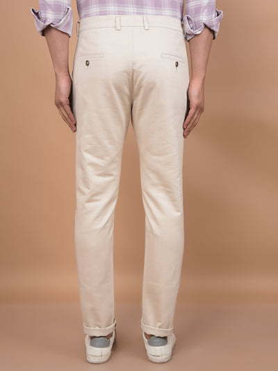 Beige Trousers-Men Trousers-Crimsoune Club