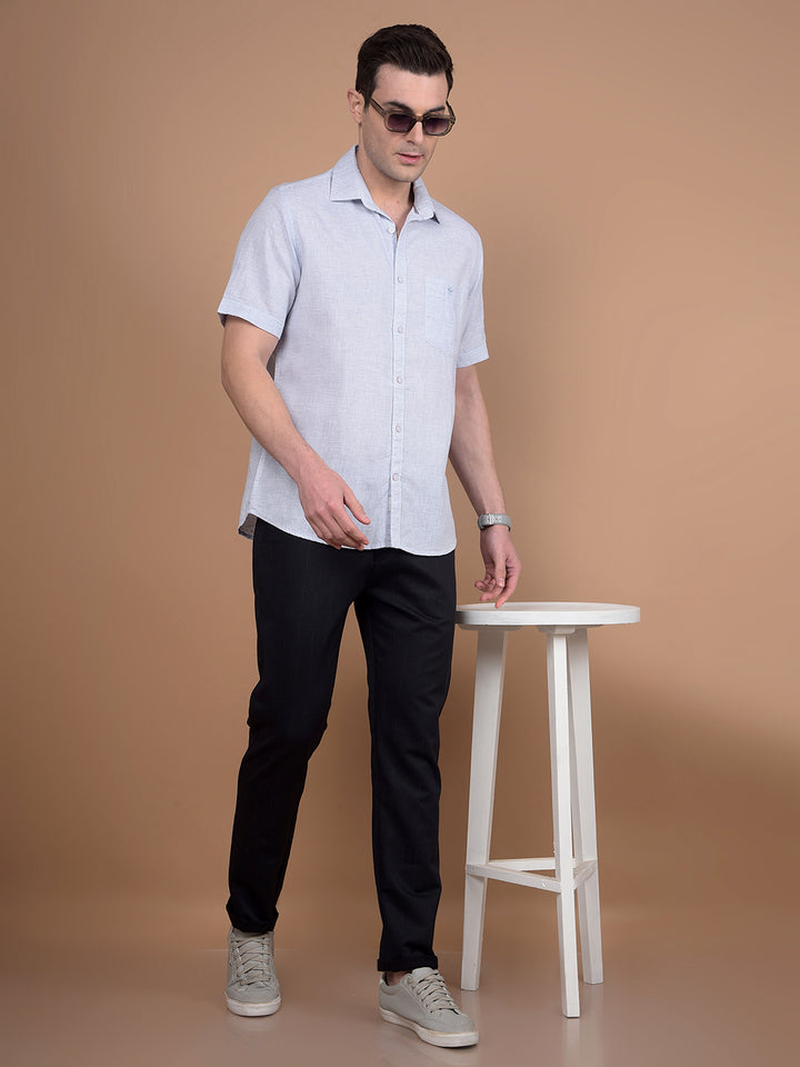 Navy Blue Printed Trousers-Men Trousers-Crimsoune Club
