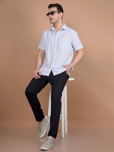Navy Blue Printed Trousers-Men Trousers-Crimsoune Club