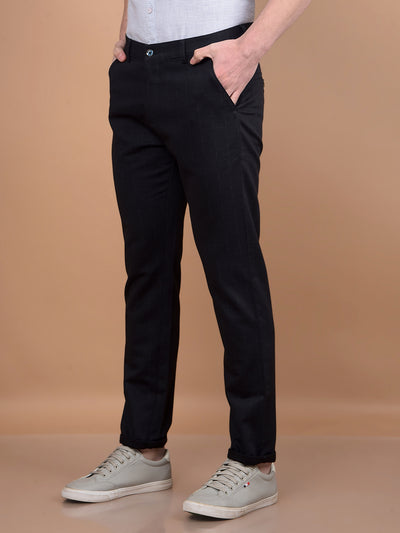 Navy Blue Printed Trousers-Men Trousers-Crimsoune Club