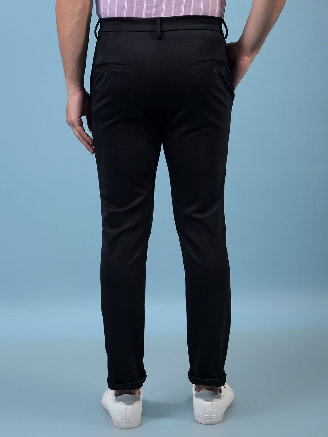 Men's Navy Blue Trousers-Men Trousers-Crimsoune Club
