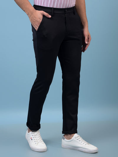 Men's Navy Blue Trousers-Men Trousers-Crimsoune Club