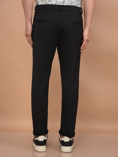 Black Checked Trousers-Men Trousers-Crimsoune Club