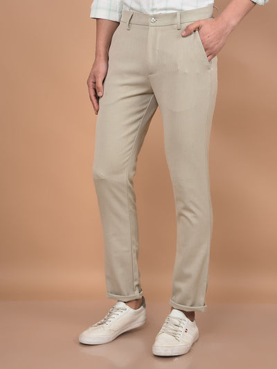 Khaki Printed Trousers-Men Trousers-Crimsoune Club