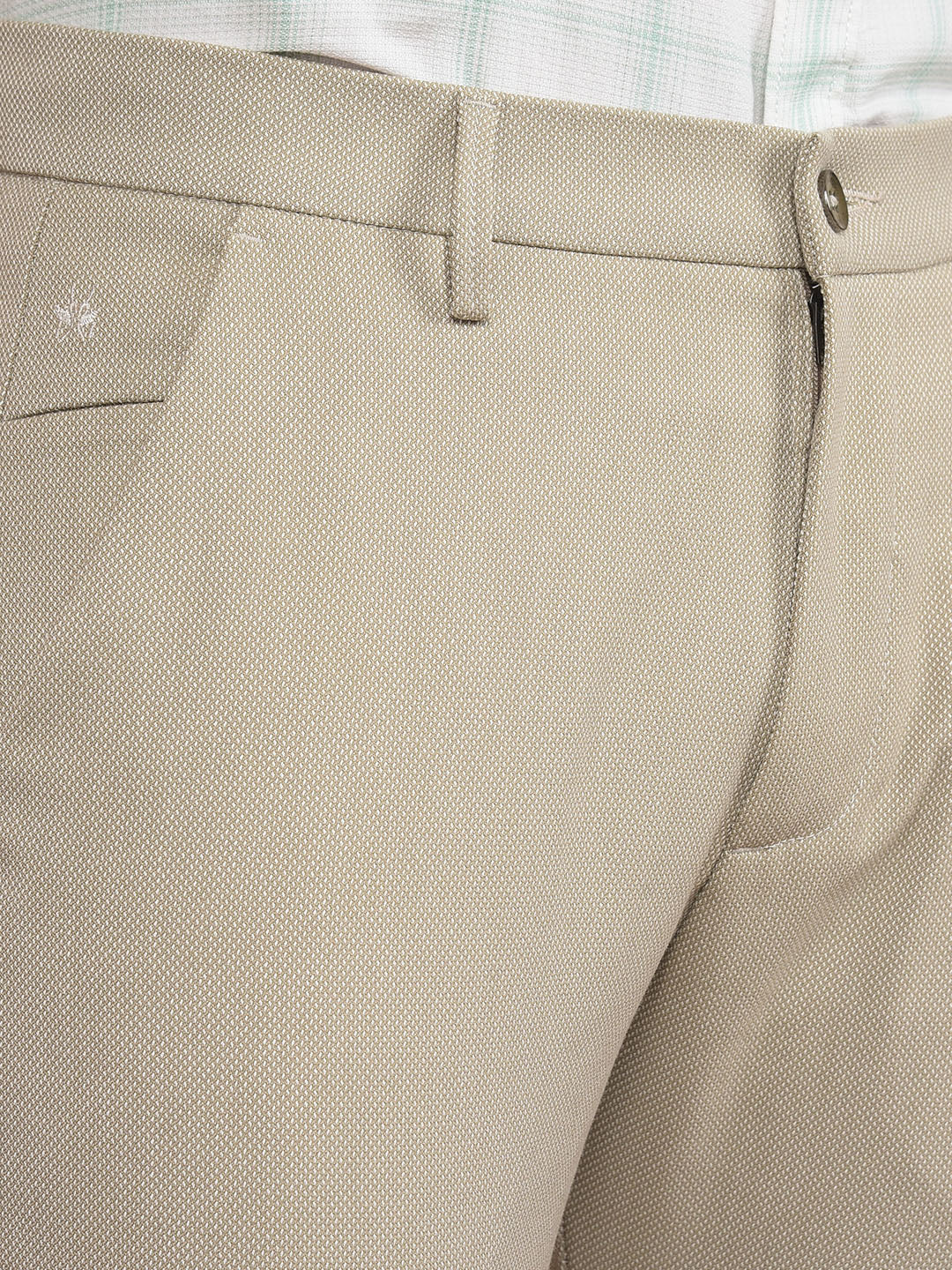 Khaki Printed Trousers-Men Trousers-Crimsoune Club