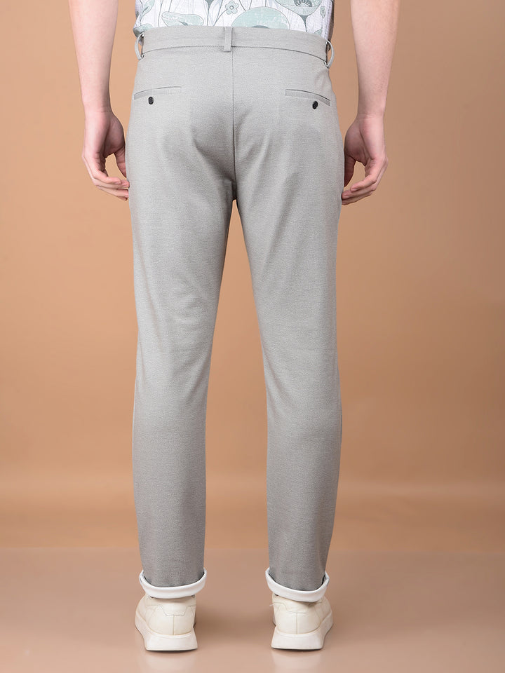Grey Printed Trousers-Men Trousers-Crimsoune Club