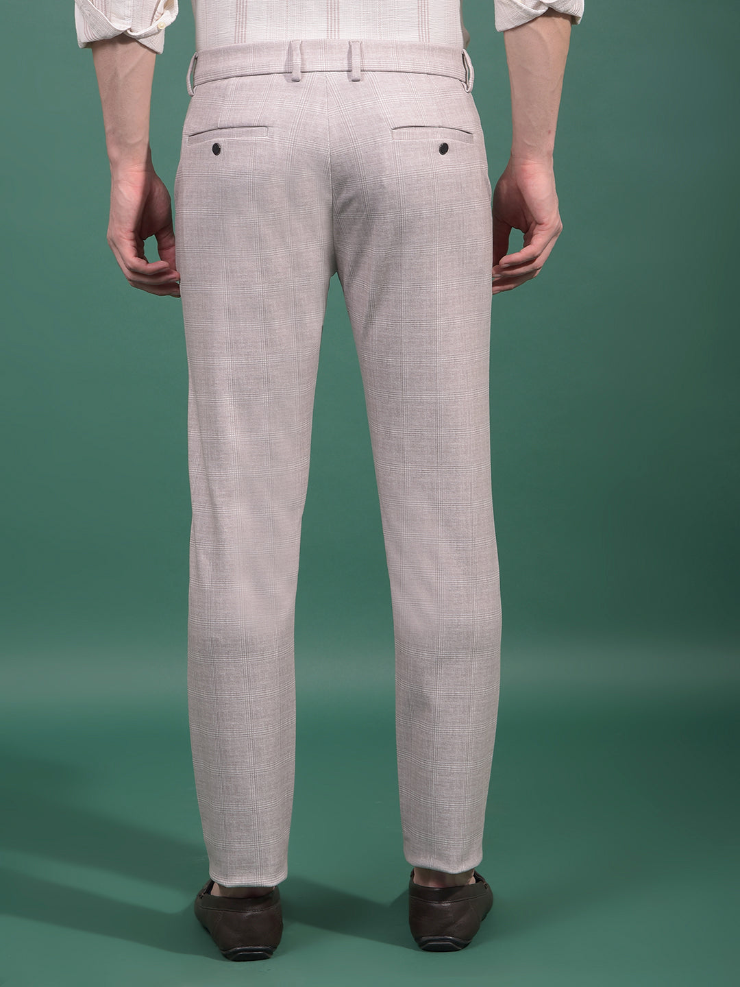 Pink Checked Trousers-Men Trousers-Crimsoune Club