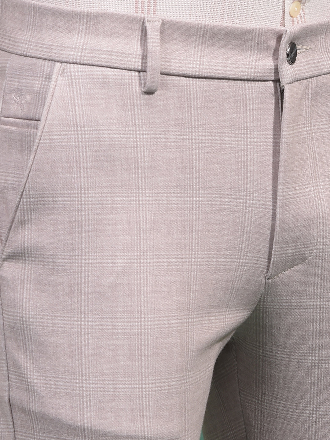 Pink Checked Trousers-Men Trousers-Crimsoune Club