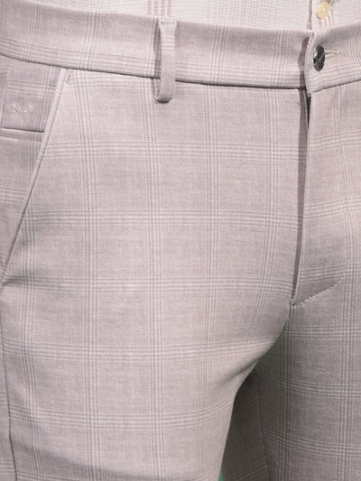 Pink Checked Trousers-Men Trousers-Crimsoune Club