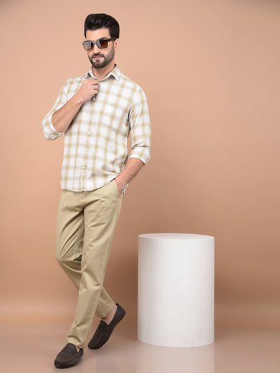 Beige Trousers-Men Trousers-Crimsoune Club