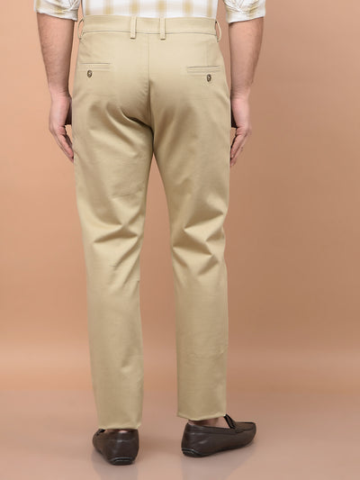 Beige Trousers-Men Trousers-Crimsoune Club