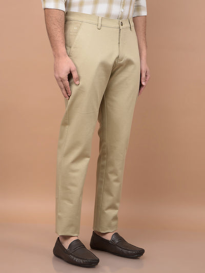 Beige Trousers-Men Trousers-Crimsoune Club