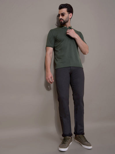 Olive Trousers-Men Trousers-Crimsoune Club