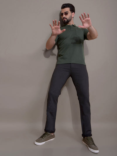 Olive Trousers-Men Trousers-Crimsoune Club