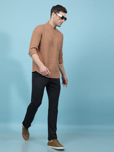 Navy Blue Knitted Trousers-Men Trousers-Crimsoune Club