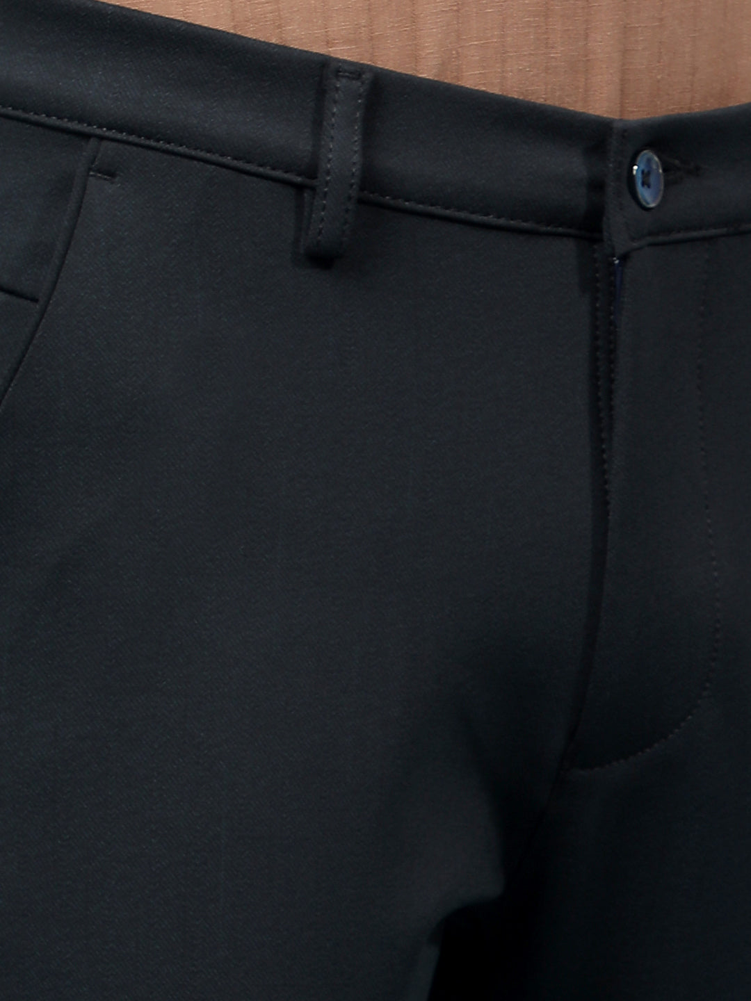 Navy Blue Knitted Trousers-Men Trousers-Crimsoune Club