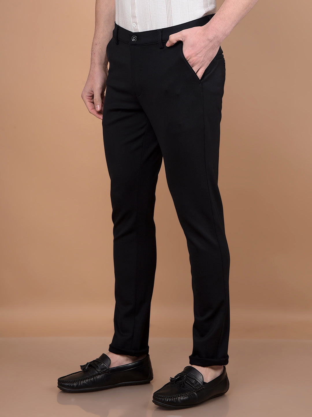 Black Trousers-Men Trousers-Crimsoune Club