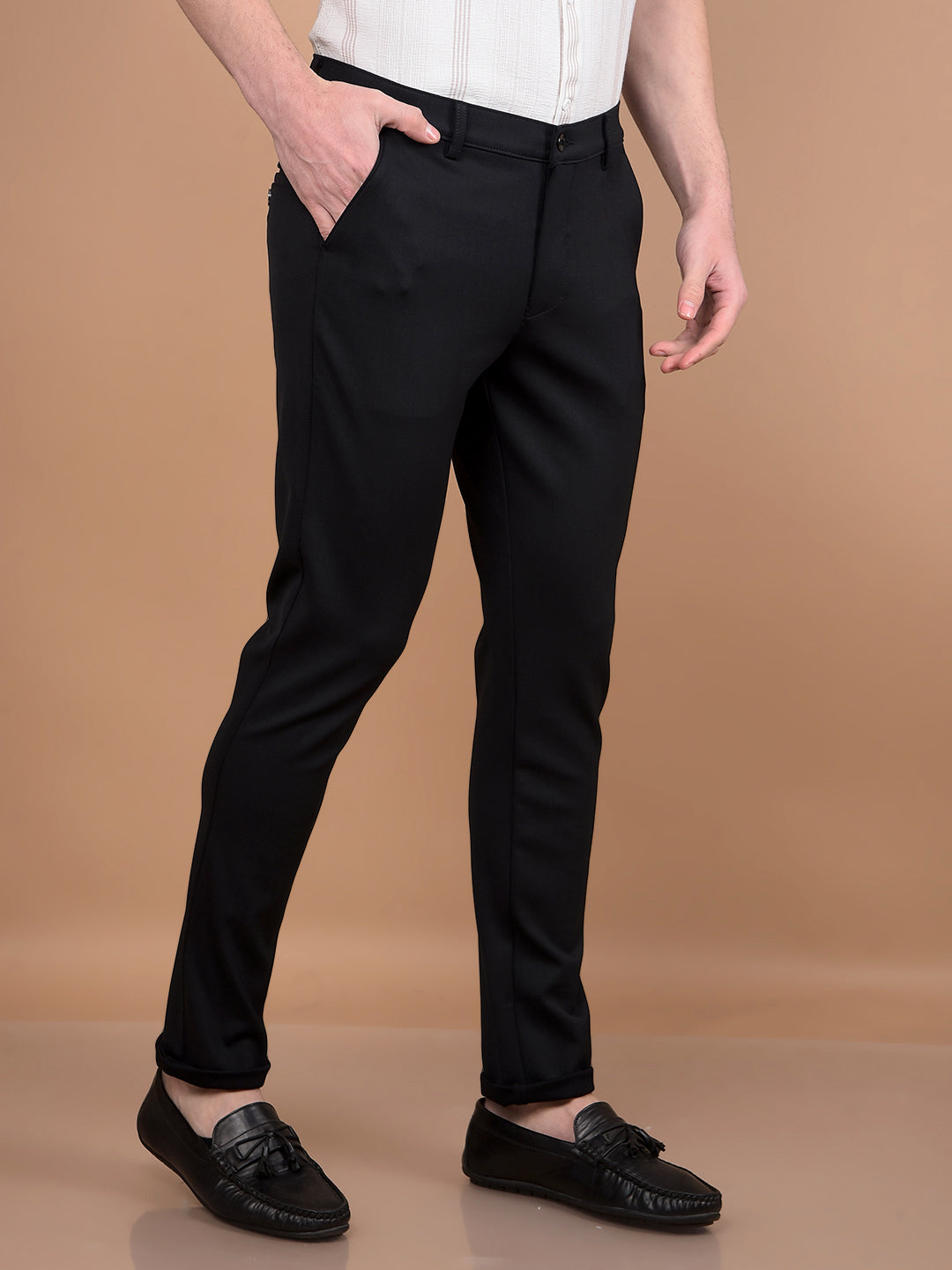 Black Trousers-Men Trousers-Crimsoune Club