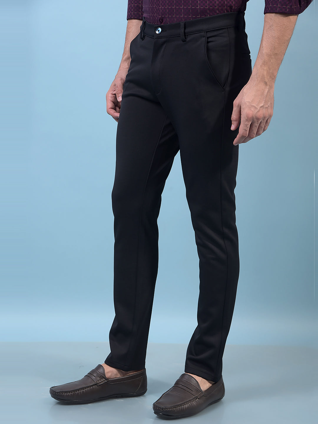 Men's Navy Blue Trousers-Men Trousers-Crimsoune Club