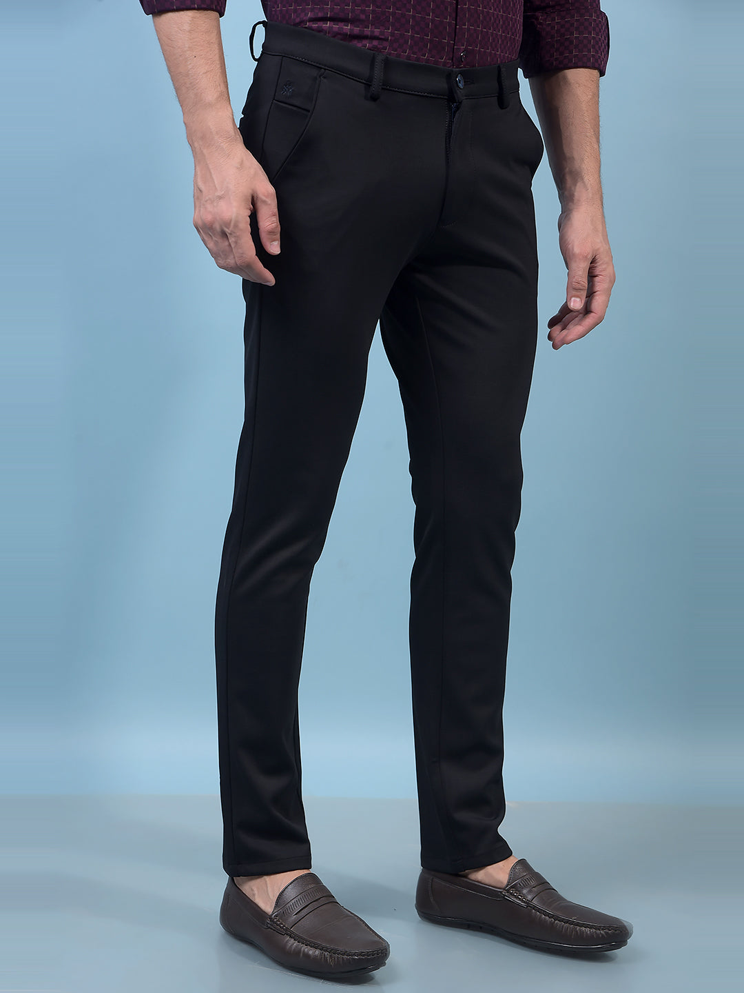 Men's Navy Blue Trousers-Men Trousers-Crimsoune Club
