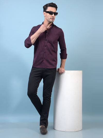 Men's Navy Blue Trousers-Men Trousers-Crimsoune Club