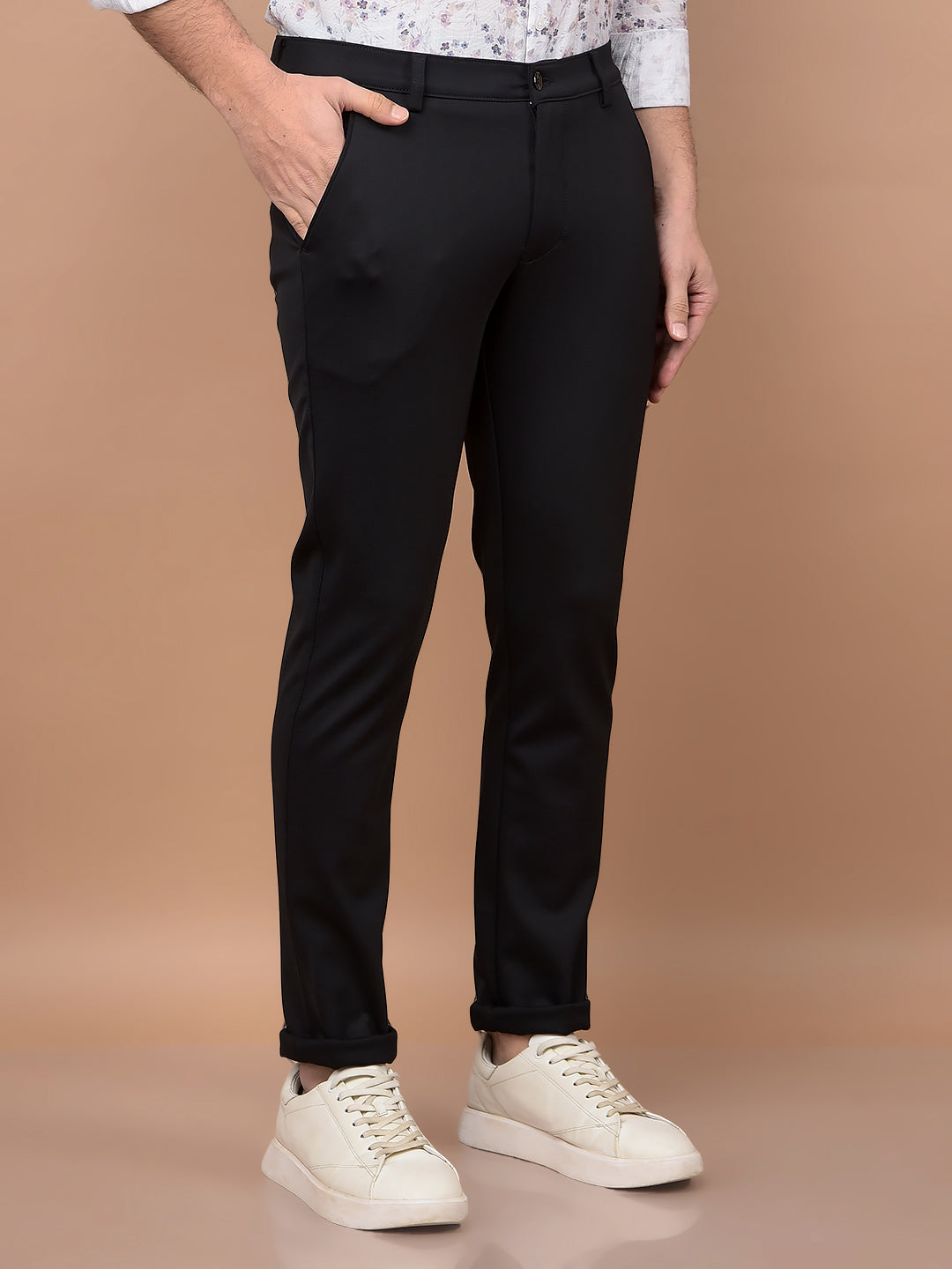 Black Trousers-Men Trousers-Crimsoune Club