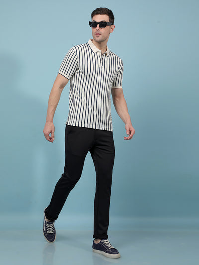 Navy Blue Knitted Trousers-Men Trousers-Crimsoune Club