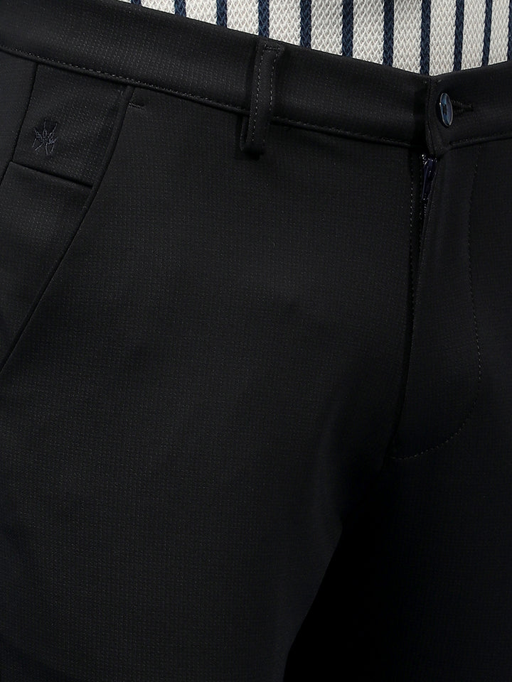 Navy Blue Knitted Trousers-Men Trousers-Crimsoune Club