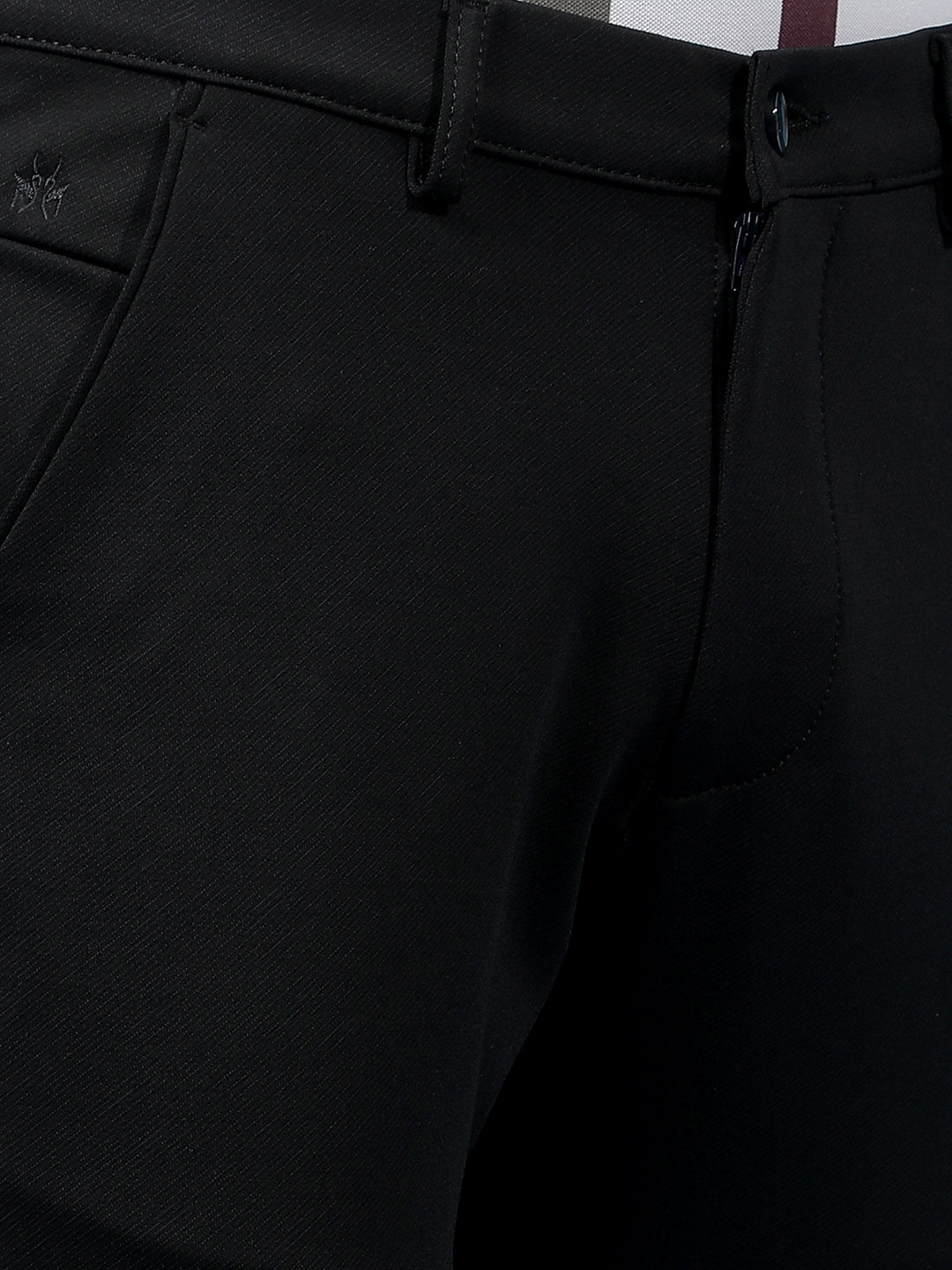 Navy Blue Knitted Trousers-Men Trousers-Crimsoune Club