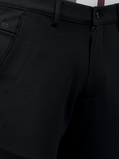 Navy Blue Knitted Trousers-Men Trousers-Crimsoune Club