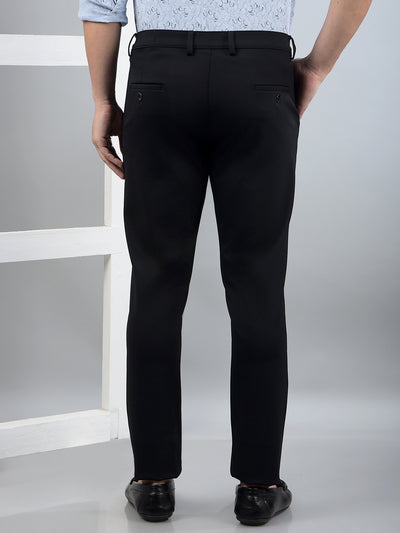 Black Printed Trousers-Men Trousers-Crimsoune Club
