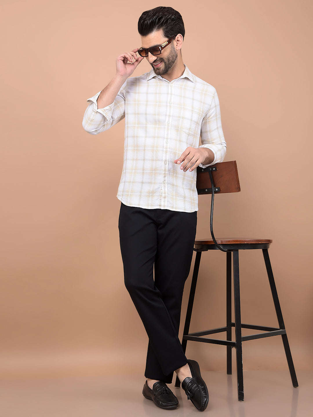 Navy Blue Modal Trousers-Men Trousers-Crimsoune Club