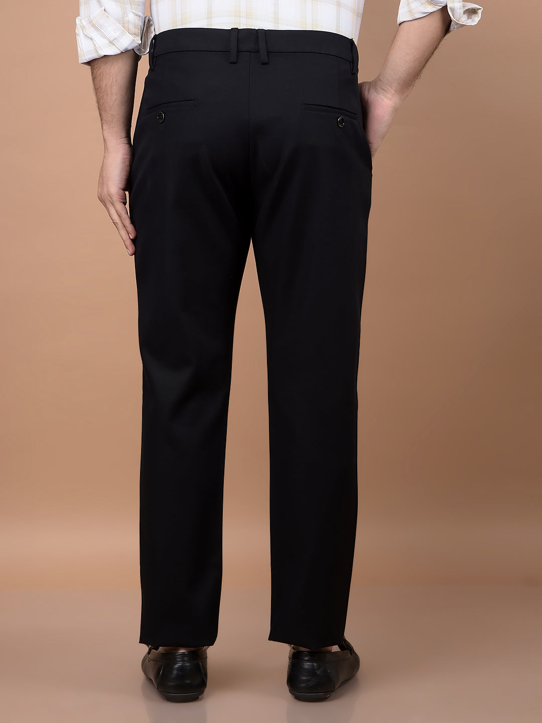 Navy Blue Modal Trousers-Men Trousers-Crimsoune Club