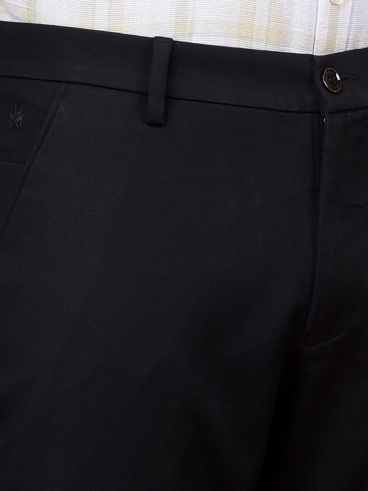 Navy Blue Modal Trousers-Men Trousers-Crimsoune Club