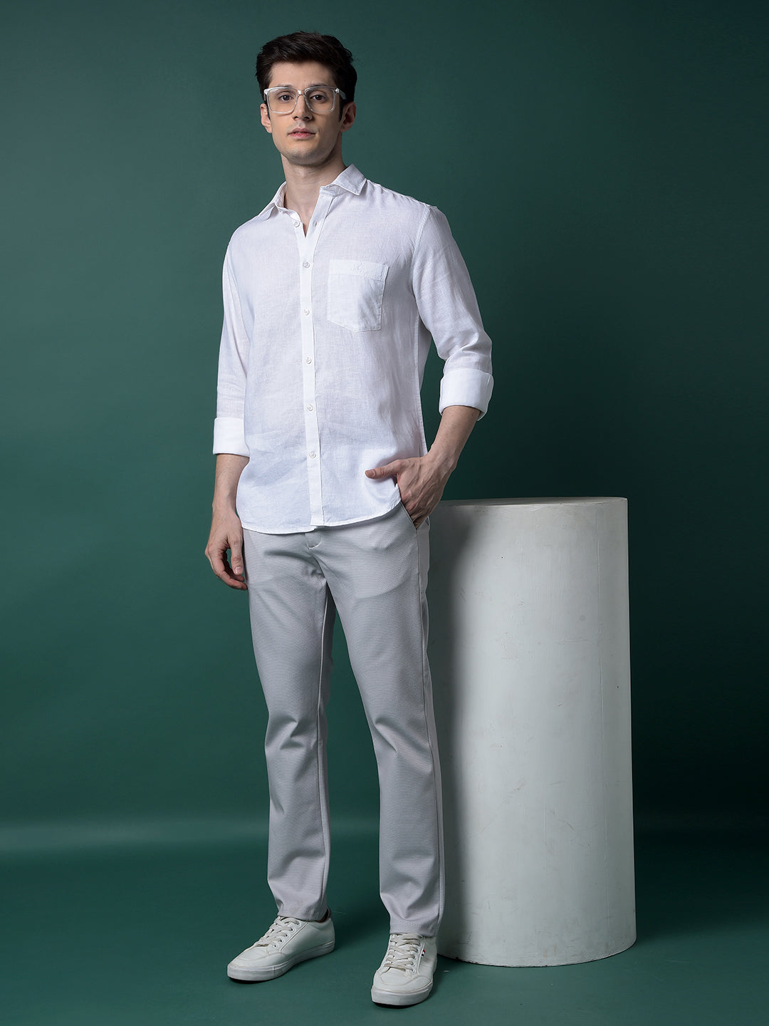Grey Printed Trousers-Men Trousers-Crimsoune Club