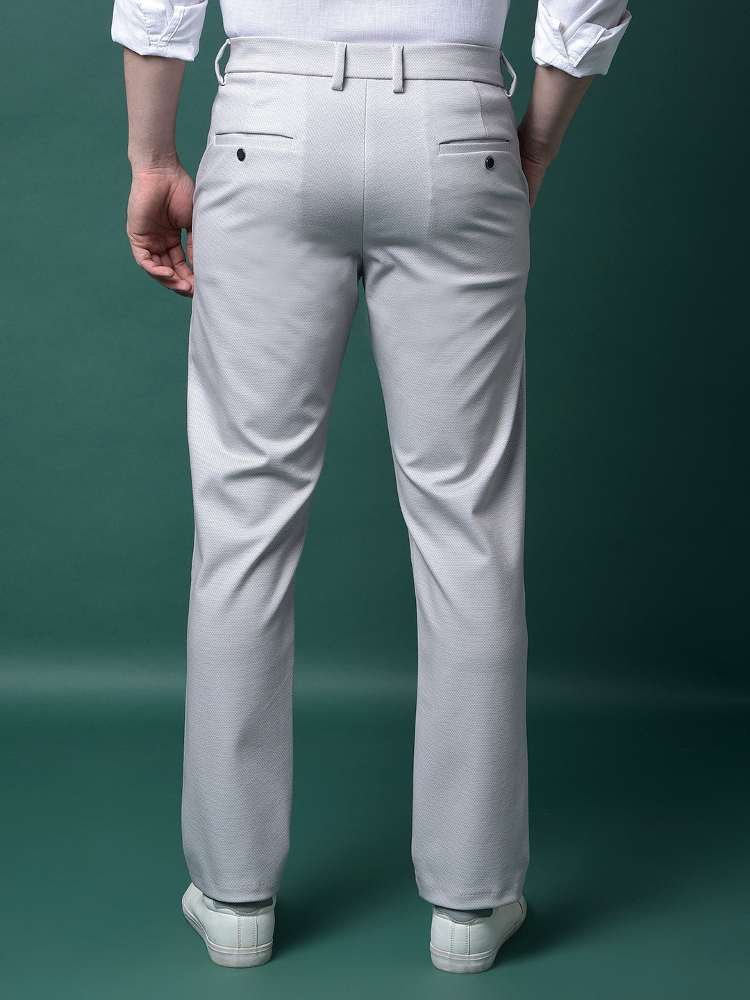 Grey Printed Trousers-Men Trousers-Crimsoune Club