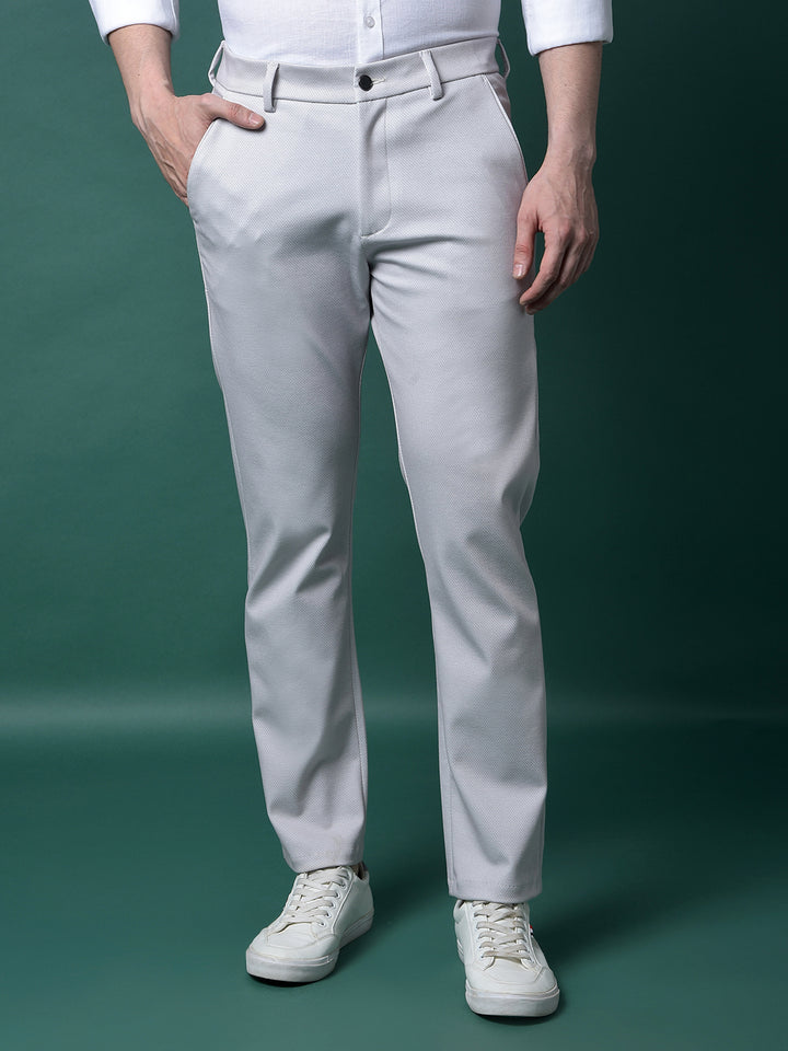 Grey Printed Trousers-Men Trousers-Crimsoune Club