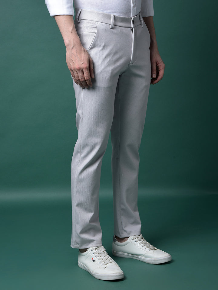 Grey Printed Trousers-Men Trousers-Crimsoune Club