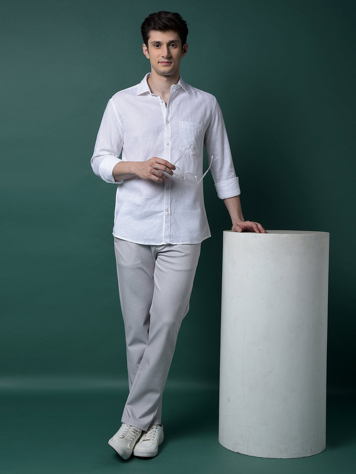 Grey Printed Trousers-Men Trousers-Crimsoune Club